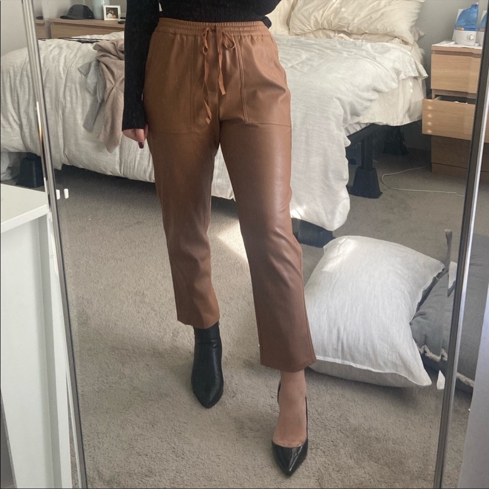 Brown Leather Trouser